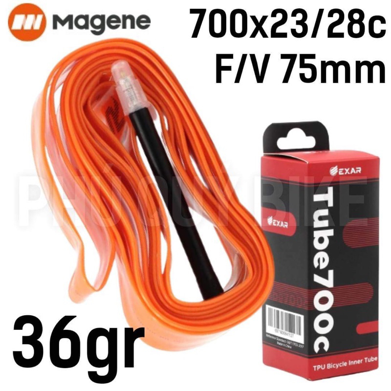 Ruột Cam SIÊU NHẸ 36gr EXAR 700x23/25/28c Van Xe Đạp 75mm