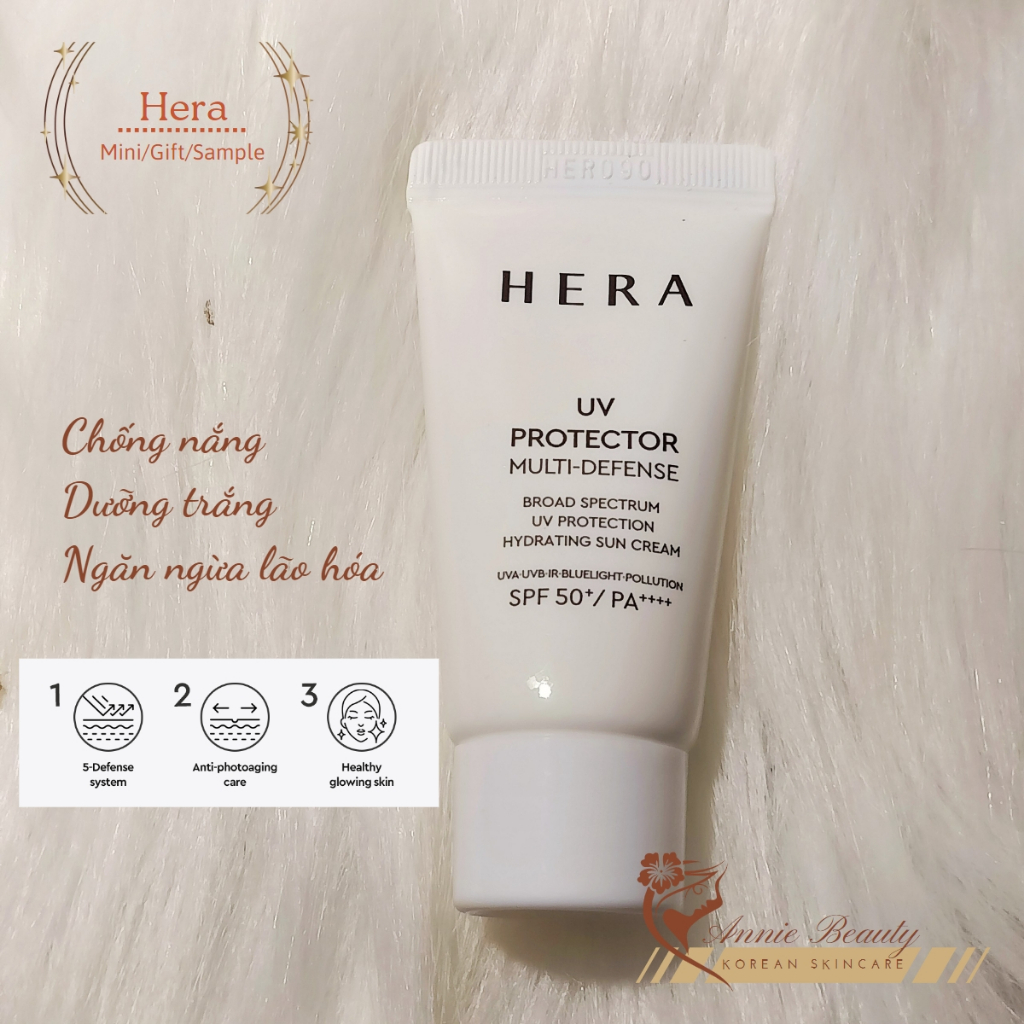 Kem chống nắng Hera chống nắng với 5 lớp phòng chống bảo vệ cao kết hợp dưỡng trắng da, chăm sóc da mặt trẻ hóa