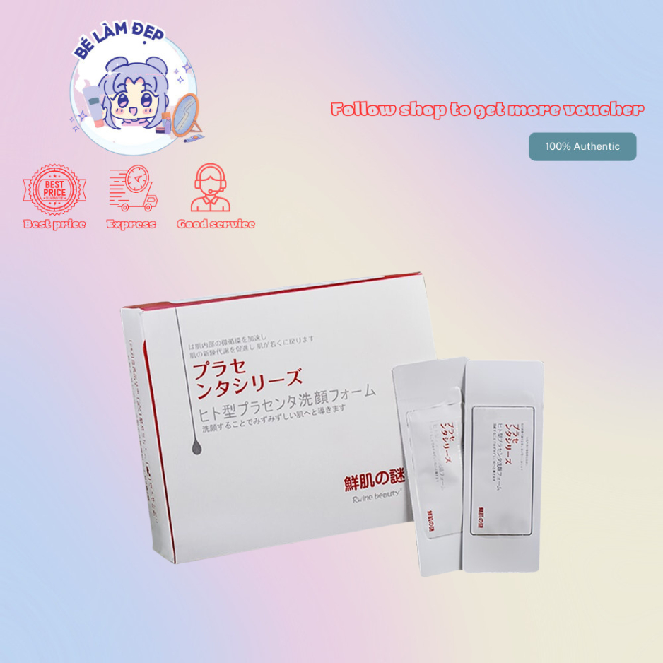 Hộp 50 Gói Ủ Trắng Nhau Thai Nhật Bản Dưỡng Ẩm, Trắng Da, Mờ Thâm Nám, Se Khít Lỗ Chân Lông