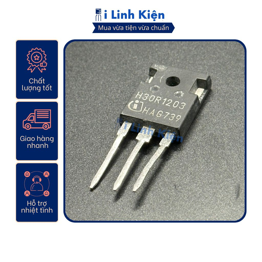 IGBT bếp từ H30R1202 H30R1203 30A 1200V tháo máy chất lượng tốt.