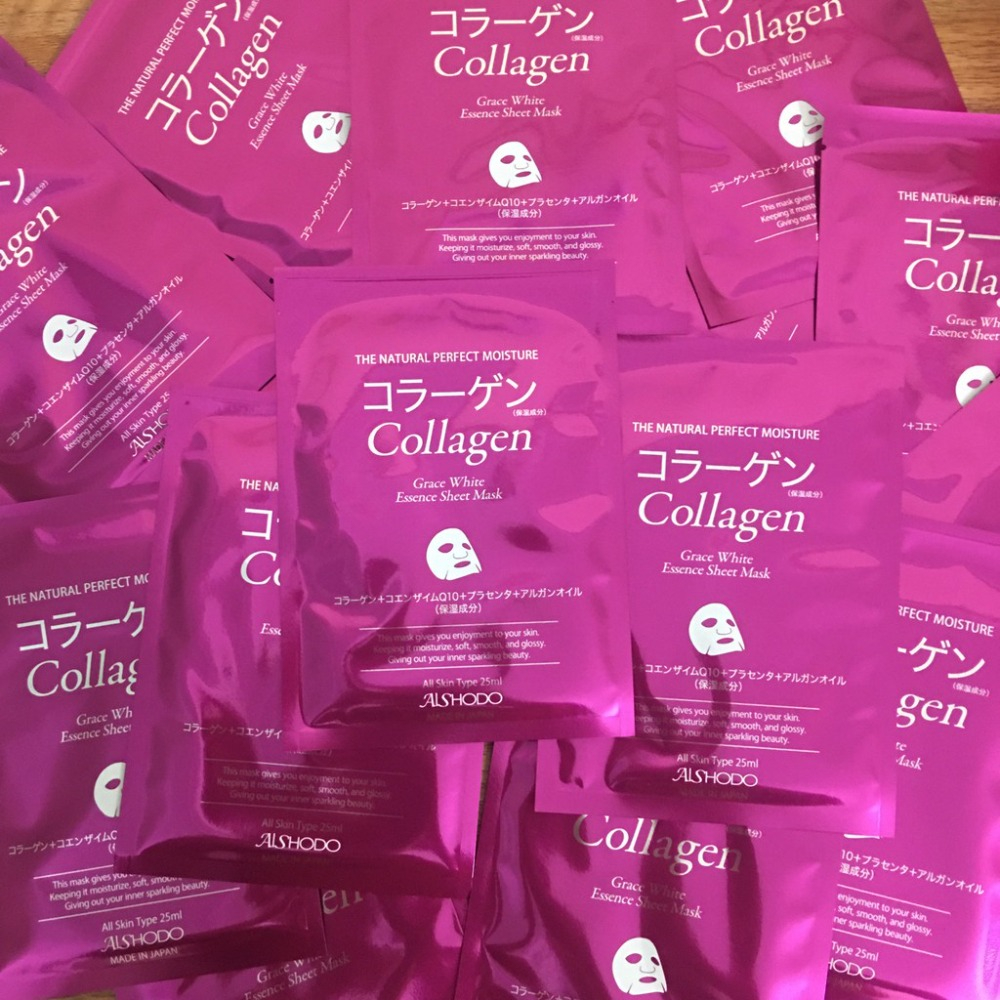 Mặt Nạ Collagen Nhật Bản Aishodo Grace White Essence Mask - 1 Miếng