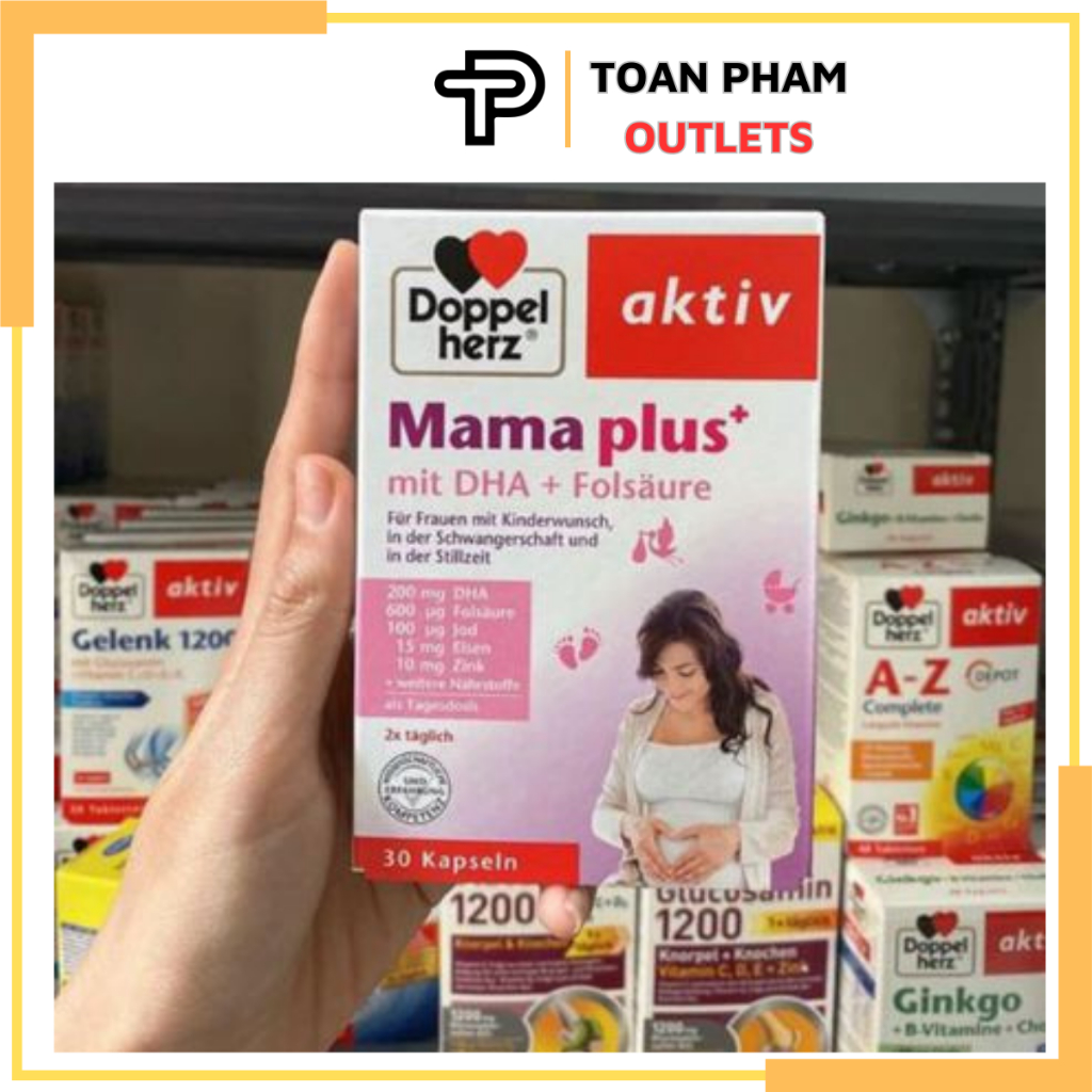 Vitamin tổng hợp cho bà bầu Mama Plus Do.ppel.herz / Hộp 30 Viên