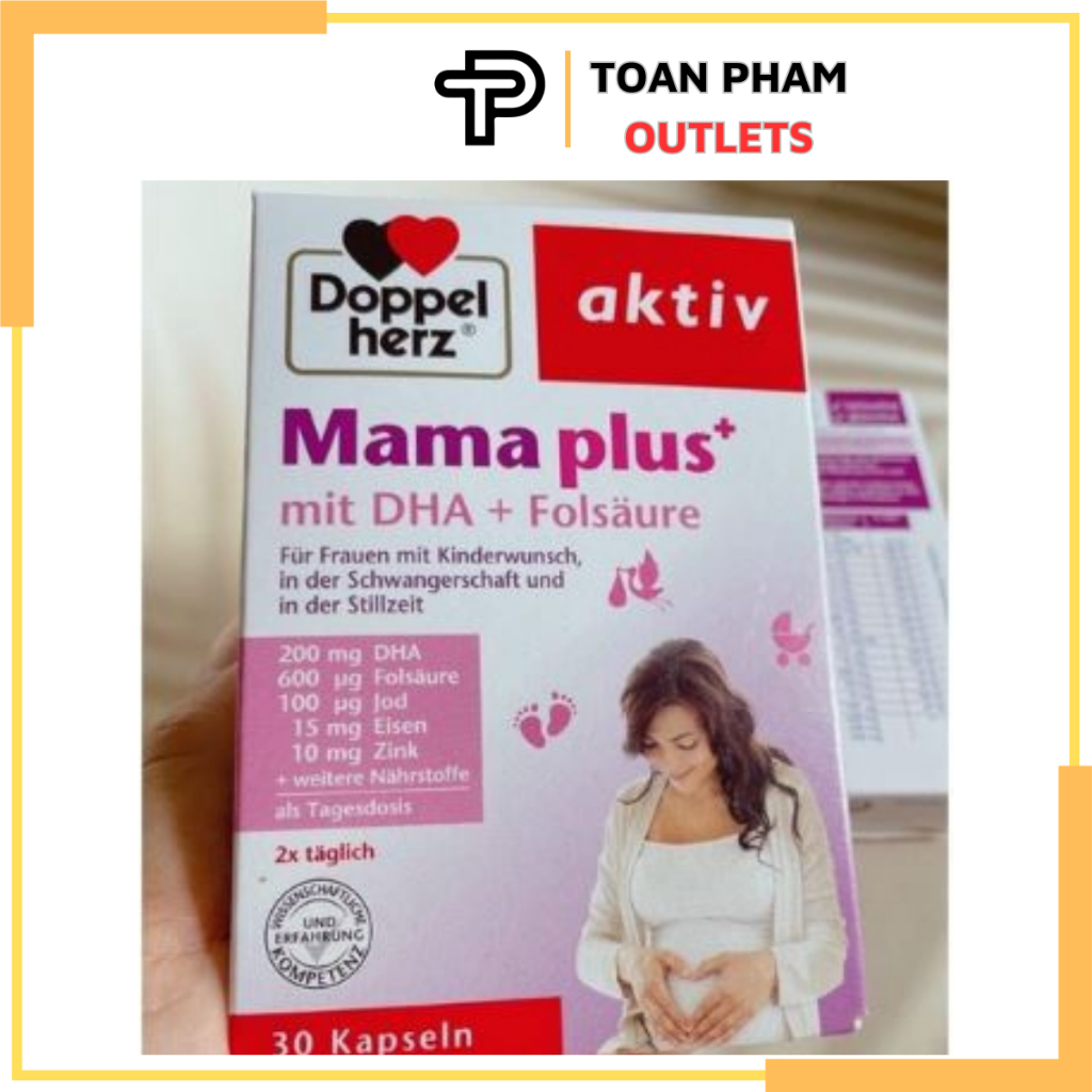 Vitamin tổng hợp cho bà bầu Mama Plus Do.ppel.herz / Hộp 30 Viên
