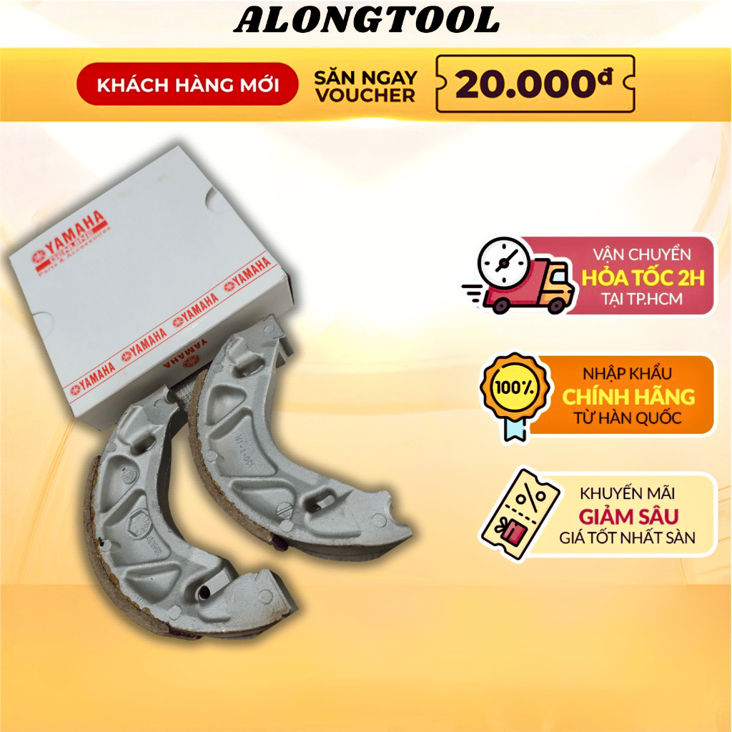 Bố thắng  ALONGTOOL cơ sau xe số, xe ga chính hãng HON.DA - YAMA.HAkèm lò xo