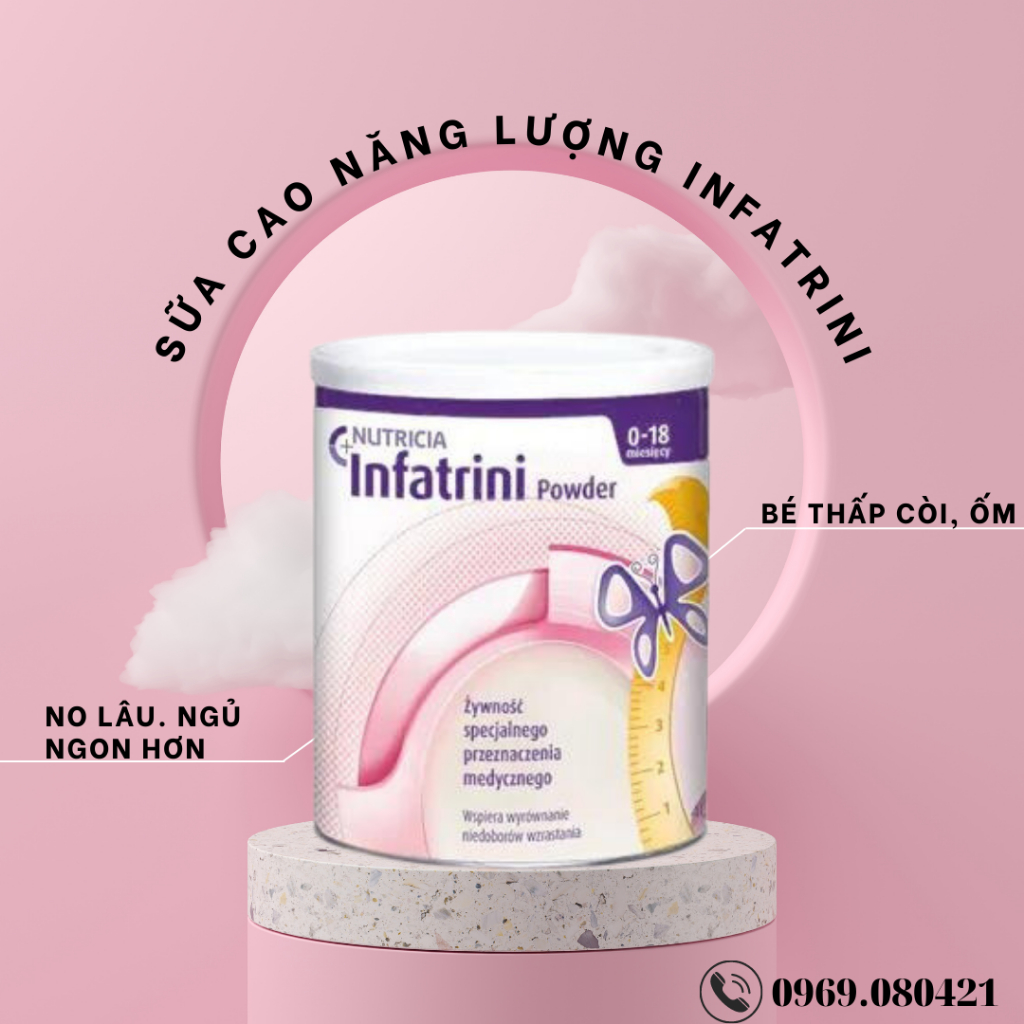 1 thùng sữa béo INFATRINI Ba Lan hộp 400gr ngày dặm 1,2 cữ