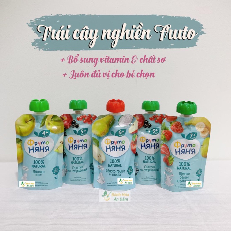 Trái Cây Nghiền Fruto 90g đủ vị Date