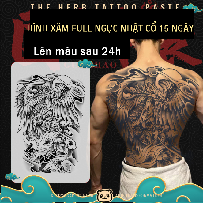 Hình xăm full lưng 15 ngày