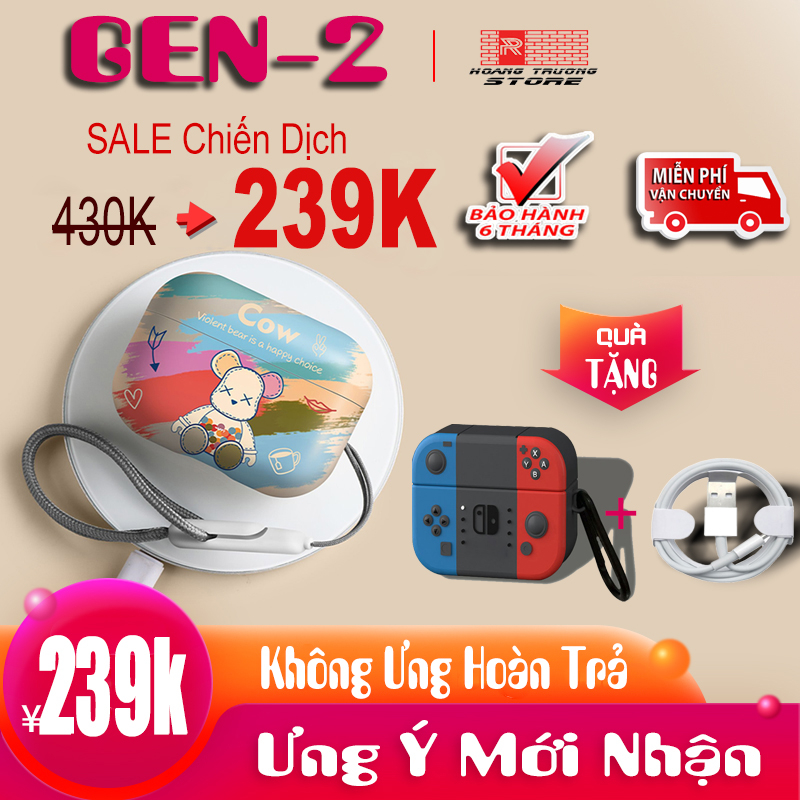 Tai nghe Bluetooth Không Dây Pro 2 ANC, Pin Trâu 6-8H, Bass Căng, Xuyên âm, Chống Ồn, Có Micro - HoangTruongStore
