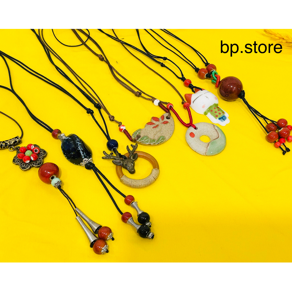 bp.store|Dây cổ mặt gốm Nhật dáng dài kiểu đẹp