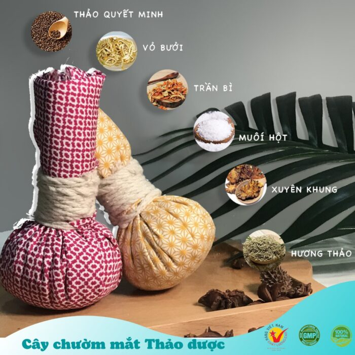 Cây chườm mắt thảo dược BẢO NHIÊN giảm sưng mắt sau sinh, giảm thâm quần mắt, giúp ngủ ngon - Chính hãng