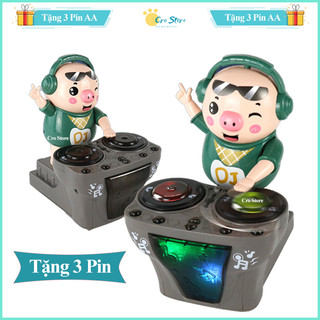 Đồ chơi heo dj phát nhạc cho bé, tiến lùi linh hoạt, con heo chơi dj ngộ nghĩnh