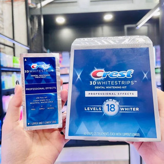 Combo 5 miếng dán trắng răng crest 3d whitestrips professional effect level 18 whiter