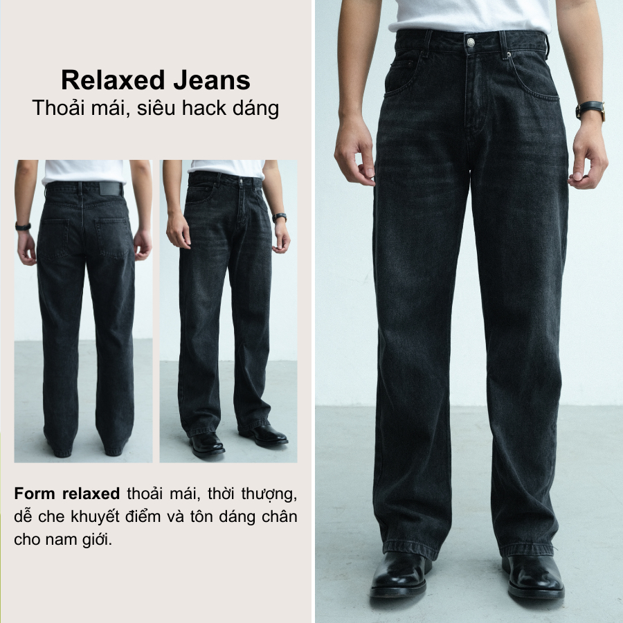 Quần Jeans Local Brand B Brown waxed nhẹ,chất liệu dày dặn,ống đứng form relax tôn dáng siêu hack chân