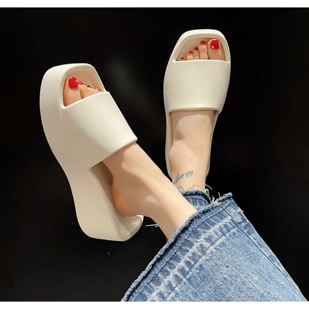 Dép đế xuồng tăng chiều cao 6cm siêu nhẹ thời trang phong cách 2023