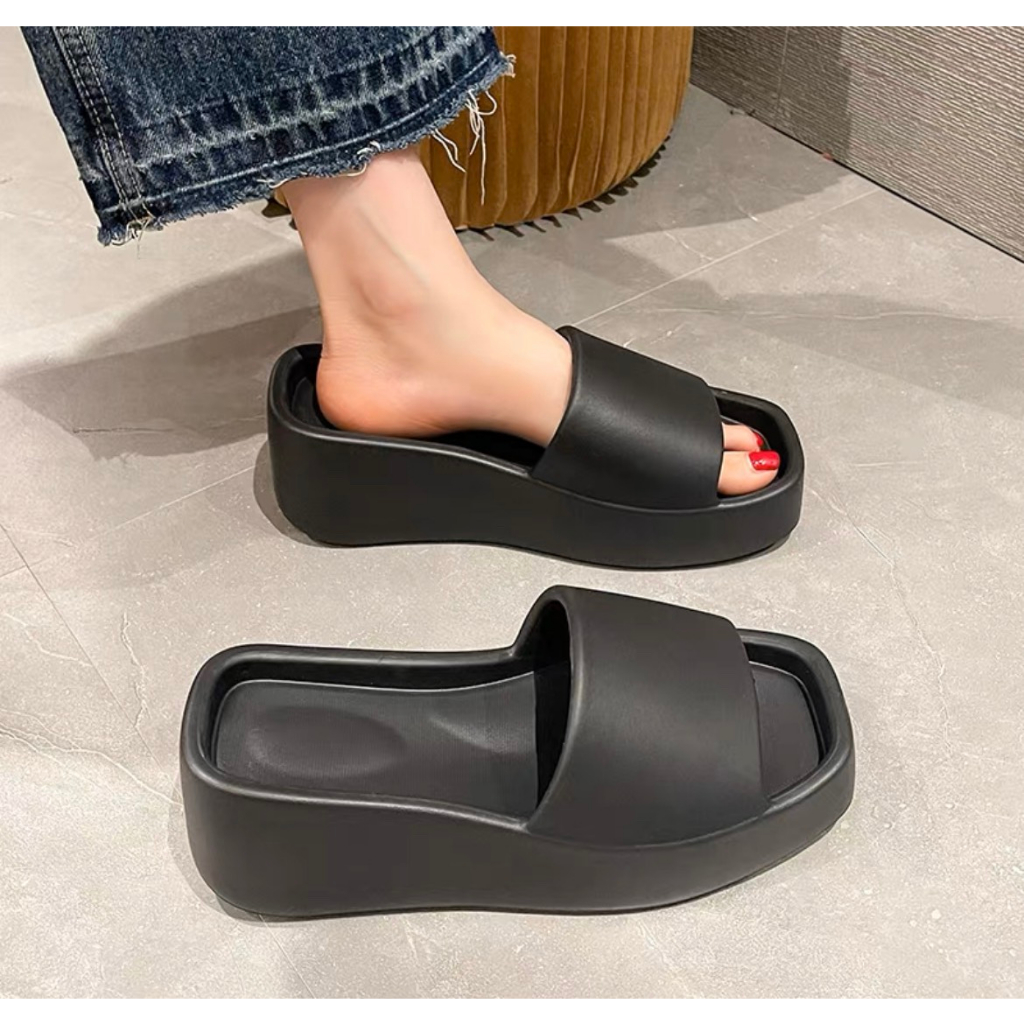 Dép đế xuồng tăng chiều cao 6cm siêu nhẹ thời trang phong cách 2023