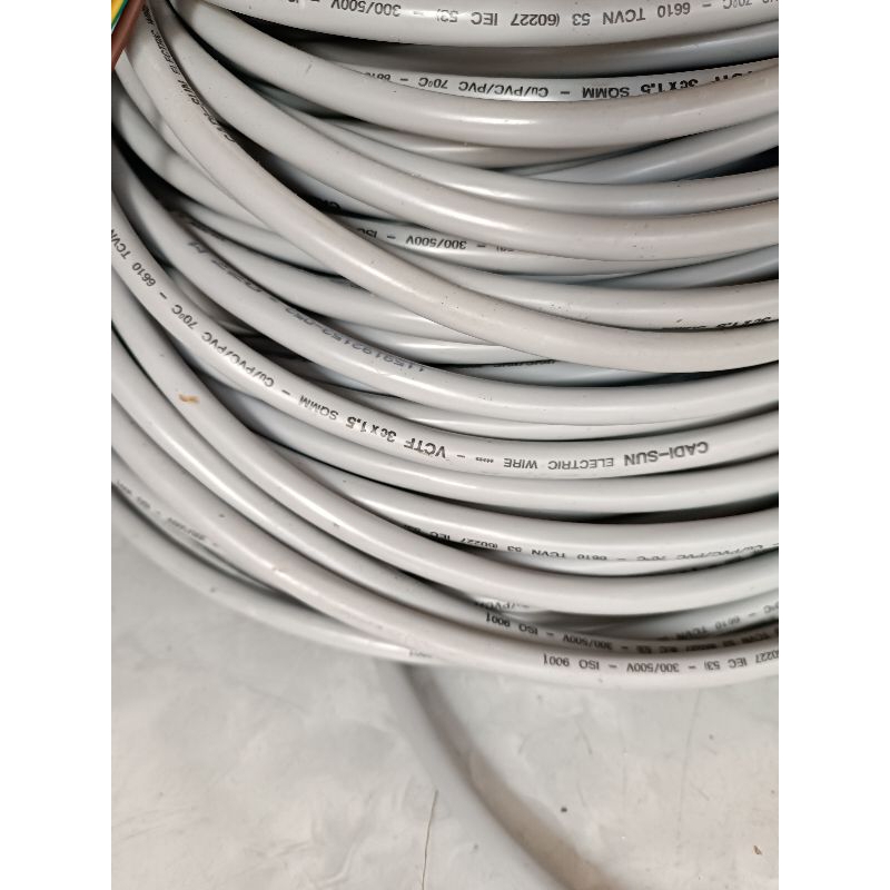 Dây tròn 3 pha 3x1,5mm CADI - SUN