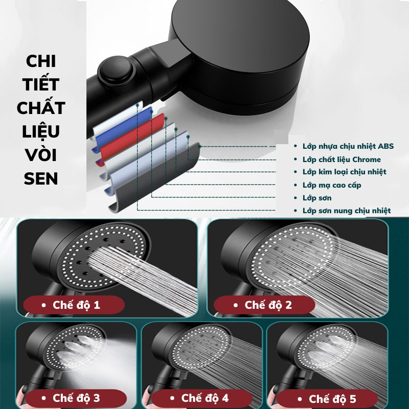 Vòi Hoa Sen Vòi Sen Tăng Áp Cao Cấp , Hỗ Trợ Tăng Lực Nước