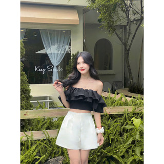 [ CLAY ] Anna Short - Quần short tafta cạp cao dáng phồng có bigsize