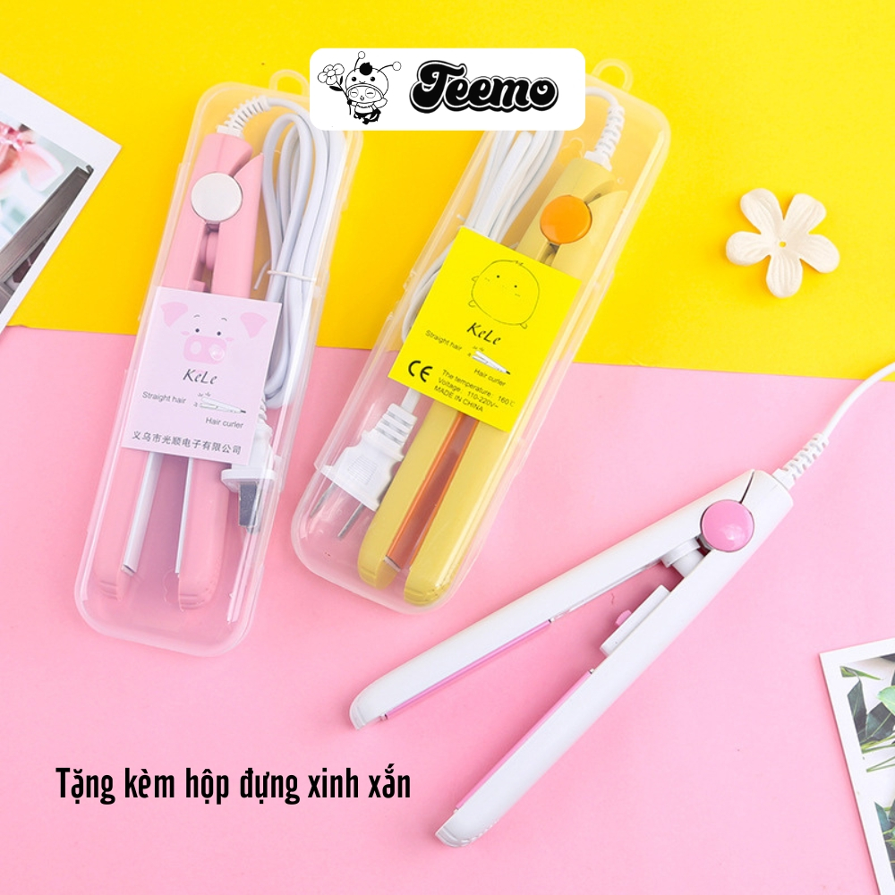 Máy duỗi tóc mini nhiều mẫu cute - Uốn tóc mái bay - Máy dập xù, bấm phồng chân tóc du lịch