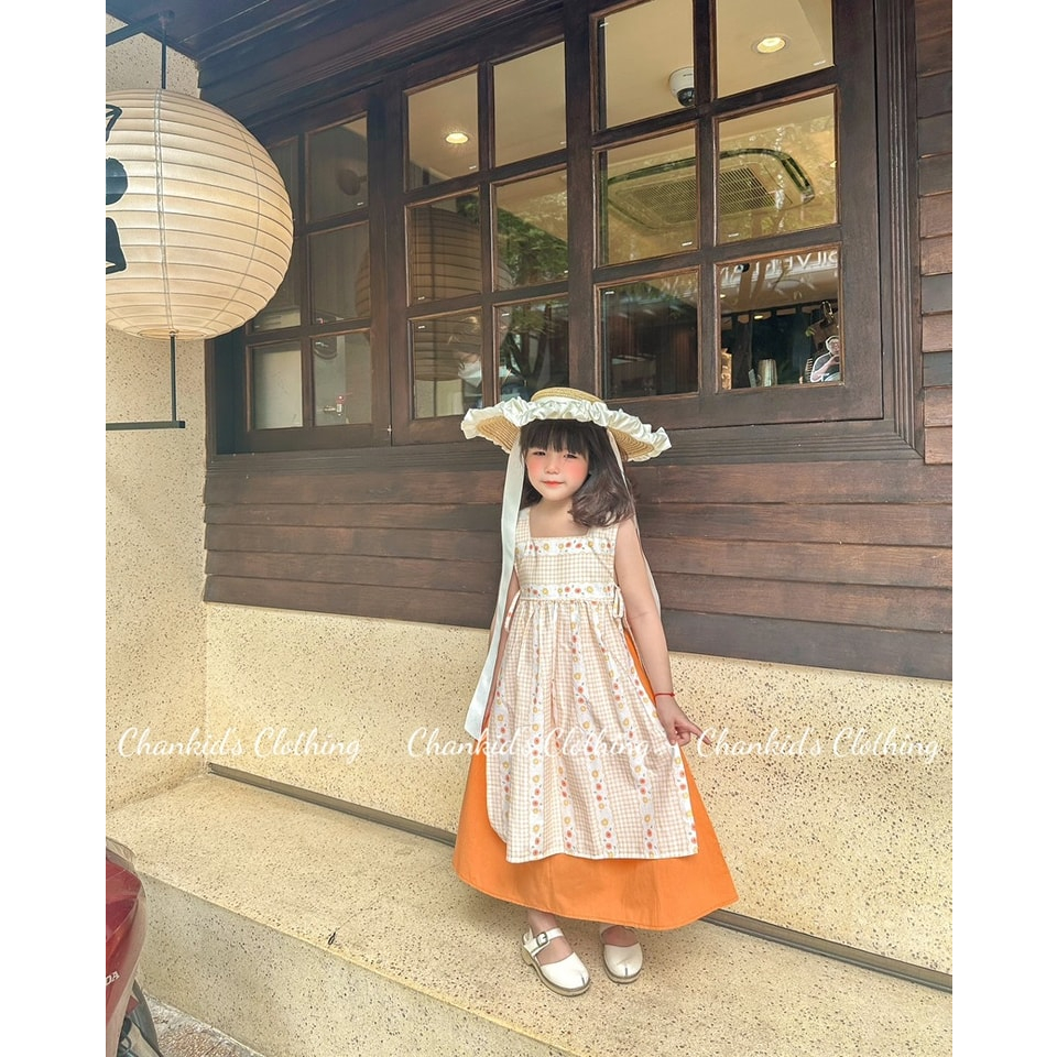 LIME ORANGE SET thời trang, điệu đà, nổi bật cho bé gái_Chankid's Clothing