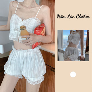 Set đồ ngủ sexy Nấm Lùn Clothes Đồ ngủ nữ Bộ ngủ 2 dây Đồ ngủ cute DN001