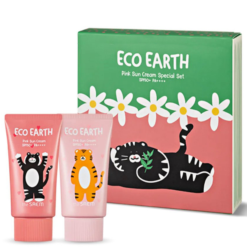 Kem Chống Nắng Bản GIới Hạn THE SAEM Eco Earth Power Pink Sun Cream EX SPF50+/PA++++ 50g