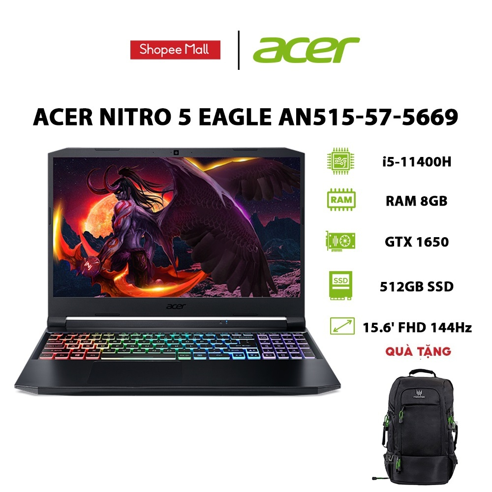 Laptop Acer Nitro 5 Eagle AN515-57-5669 i5-11400H | 8GB | 512GB | Win 11