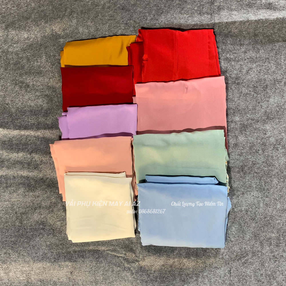 Vải Lụa Phi Mờ May Áo Dài PM01