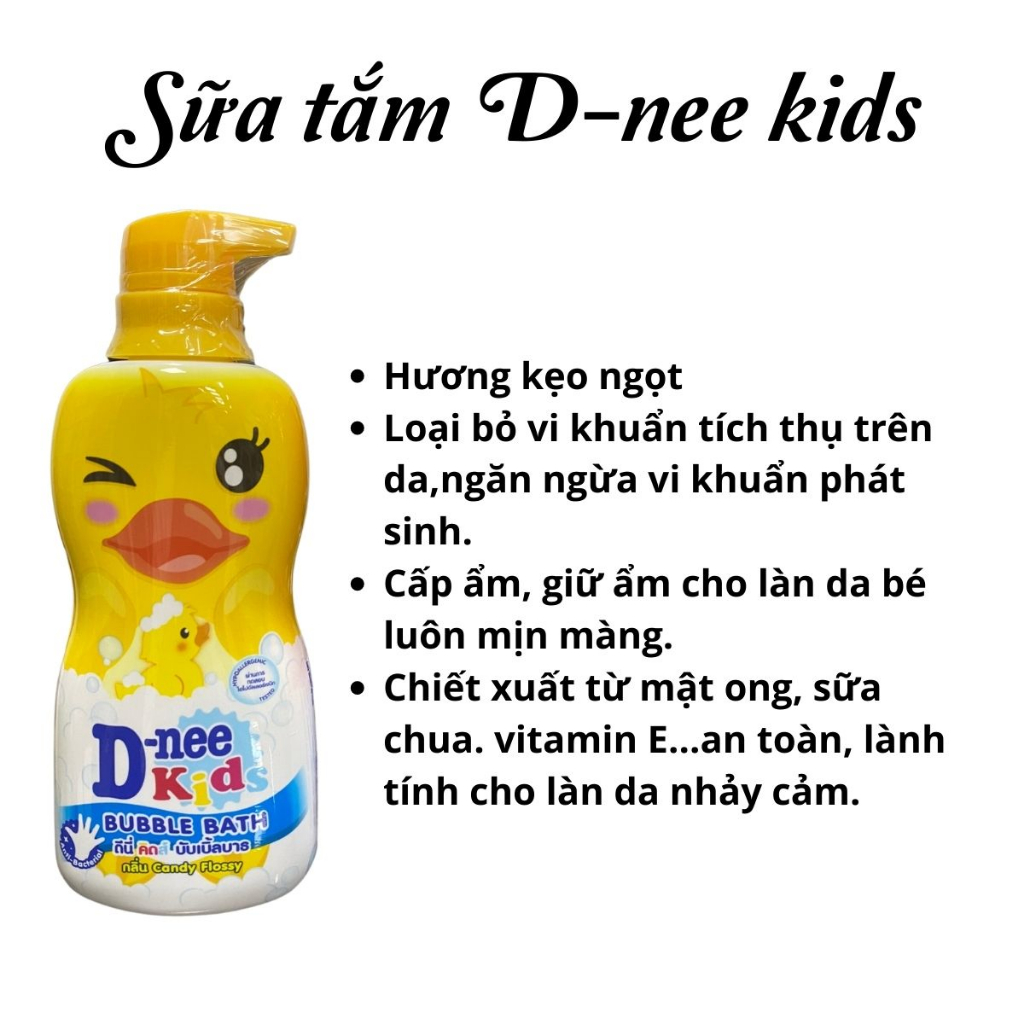 Sữa Tắm Gội Dnee Kid Cho Bé Hình Hoạt Hình Đáng Yêu  Thái Lan Vàng, Đỏ, Xanh 400ml