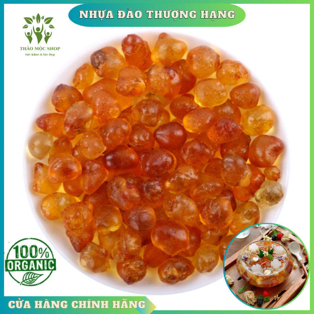 Nhựa Đào Mủ Đào 100gr Thượng Hạng 💥FREE SHIP💥 Hạt Lệ Đào Chất Lượng Giải Nhiệt và Làm Đẹp Da