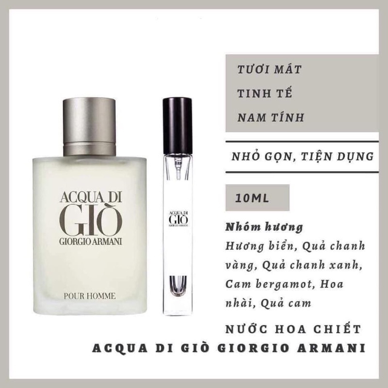 Nước hoa nam Acqua Di Giò pour home 100ml - Nam tính hương thơm mạnh mẽ sang trọng lưu hương lâu - M.e.m perfume