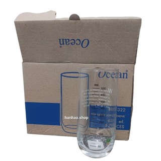 Cốc thủy tinh Ocean chia vạch 625ml , cốc thủy tinh-0322H