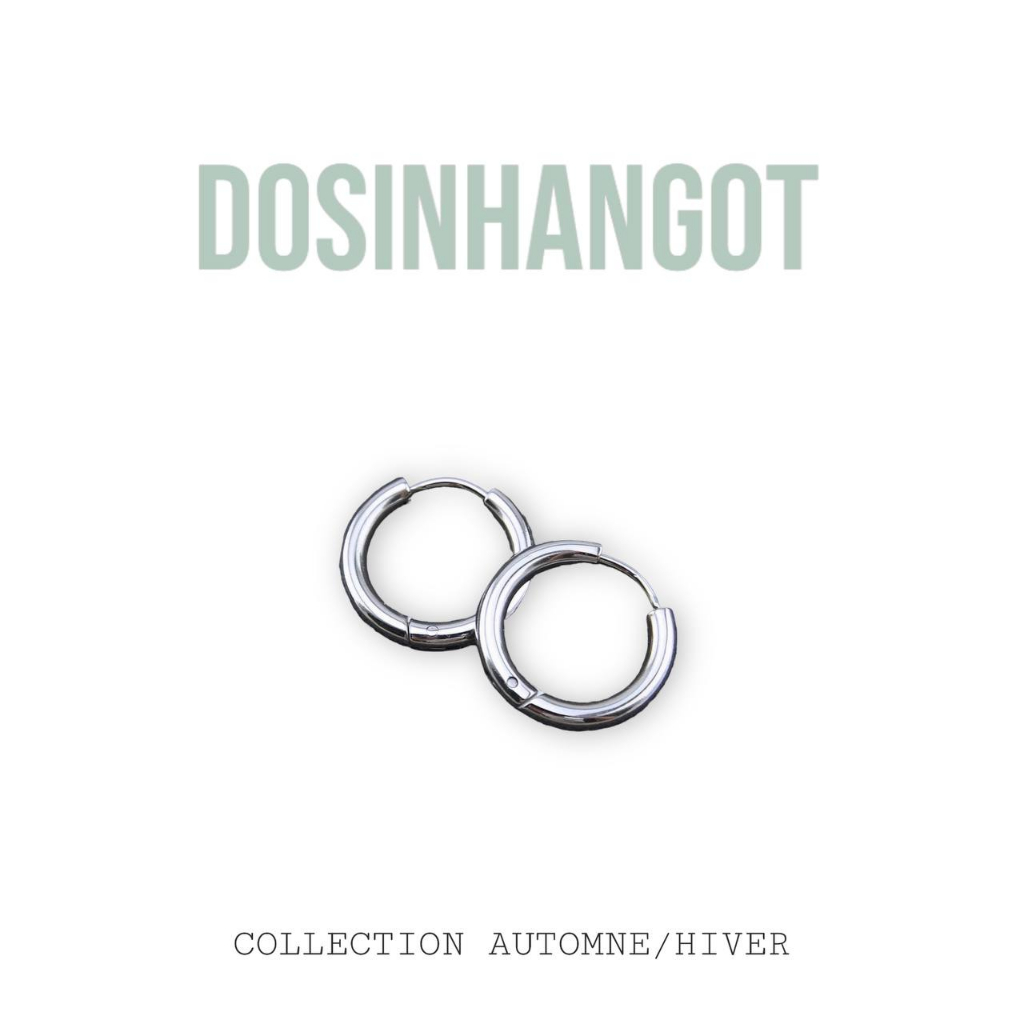 Khuyên Tai Thép Titan Tặng 5 Charm Thay Đổi