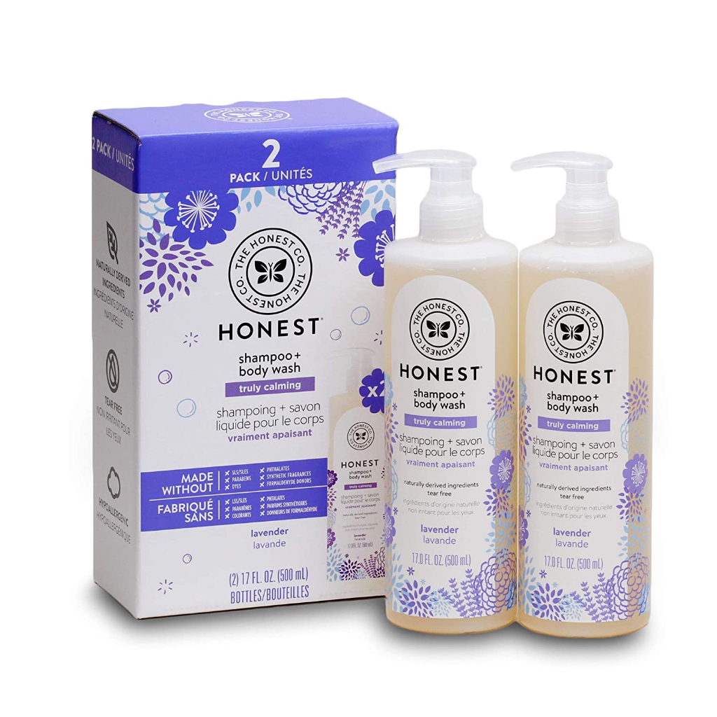 Sữa Tắm, Gội Toàn Thân Cho Bé THE HONEST Shampoo + Body Wash, mùi Hoa Lavender 500ml