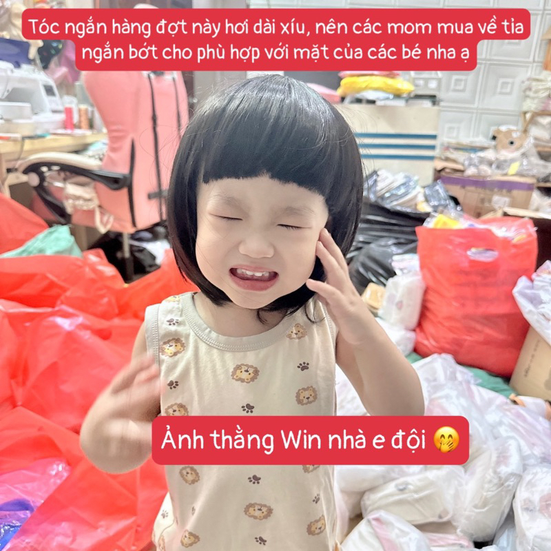 Tóc giả ngắn cho bé gái dễ thương