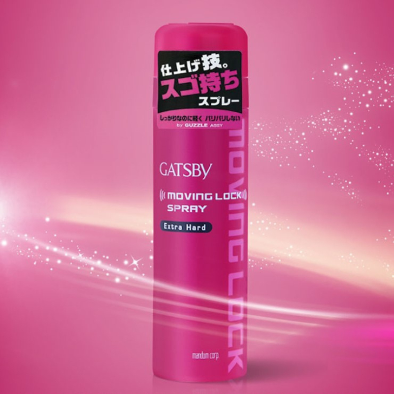 Gôm xịt tạo kiểu tóc Gatsby Moving Lock Spray Extra Hard  - Celeman