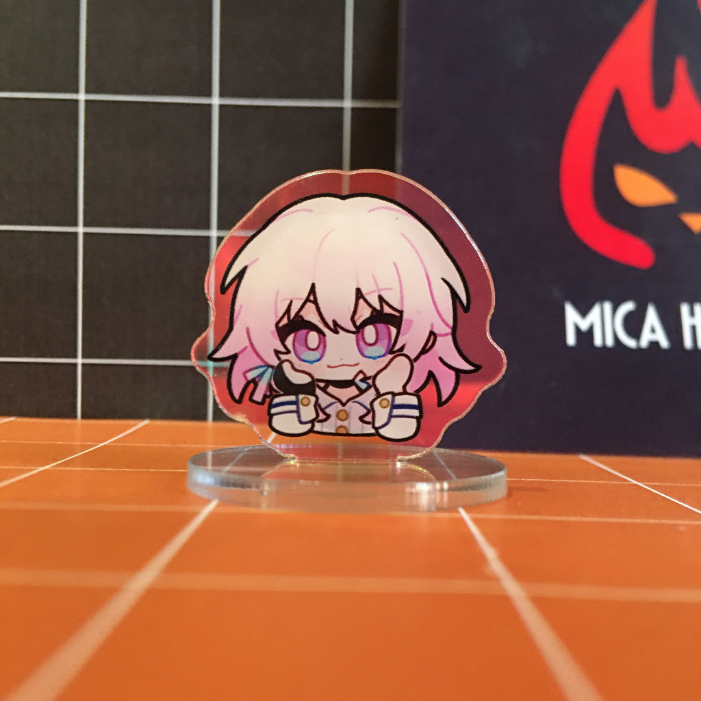 Standee Mini Honkai Star Rail Standee Anime Manga Acrylic 3cm Mẫu 2 Dễ Thương Lấp Lánh Hologram