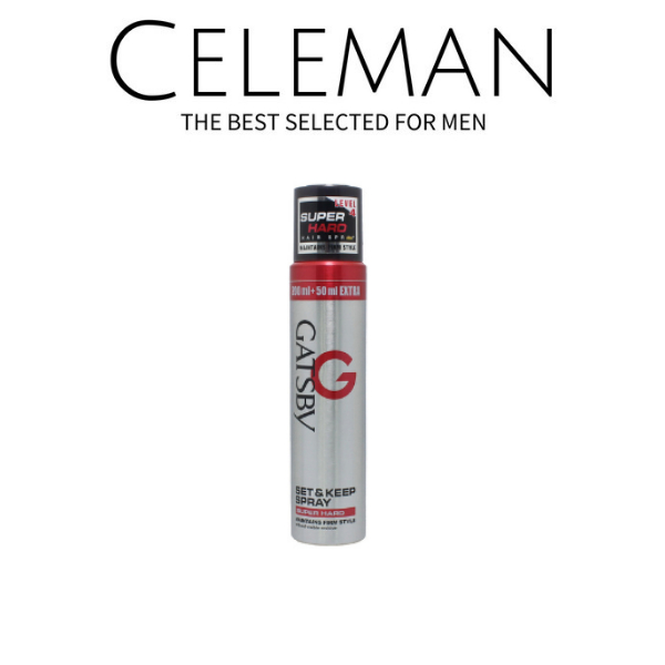 [CHÍNH HÃNG] Gôm xịt tạo kiểu tóc GATSBY Set & Keep Spray Super Hard  - Celeman