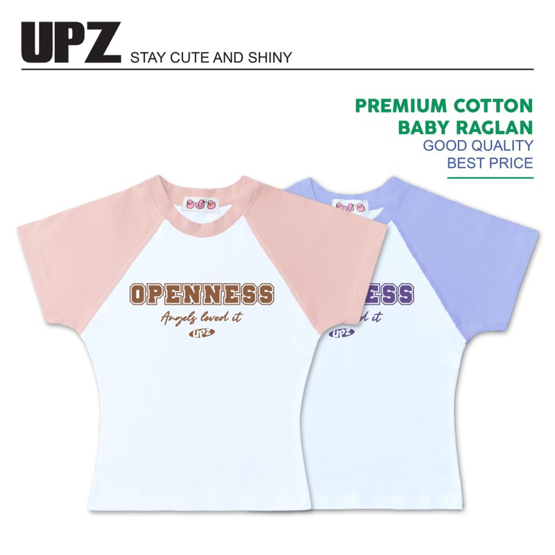 UPZ Áo Thun Nữ Cotton Raglan Form Ôm Body Co Dãn (2 Màu)