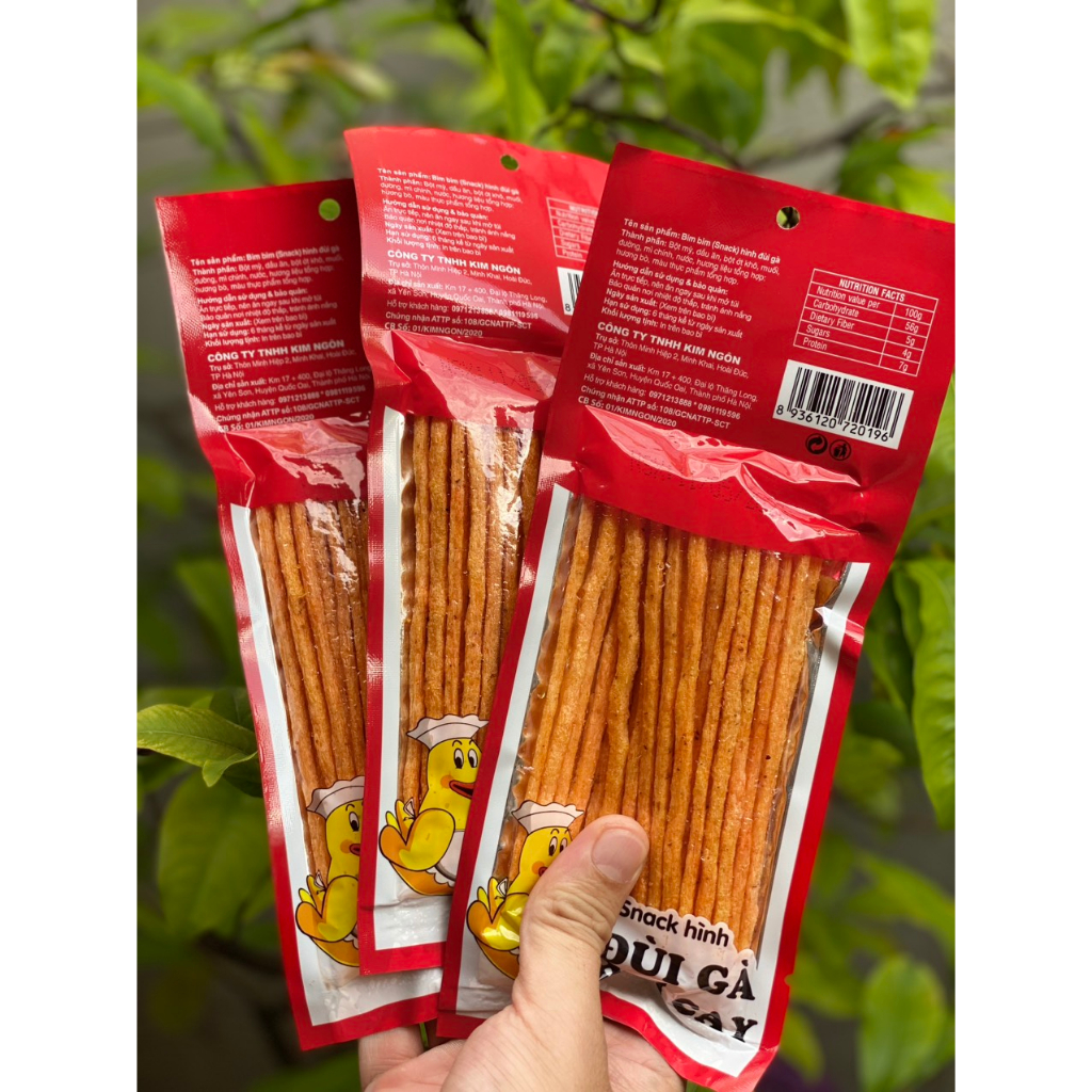 Gói snack hình đùi gà giòn