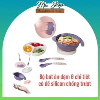 Bát tô ăn dặm có đế chống trượt 6 chi tiết