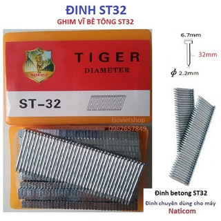Đinh bê tông ST32 Tiger hộp có 646 cây đinh ghim đóng tường St32