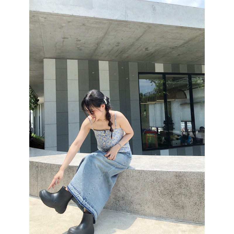 Áo 2 dây hoa - DELYN