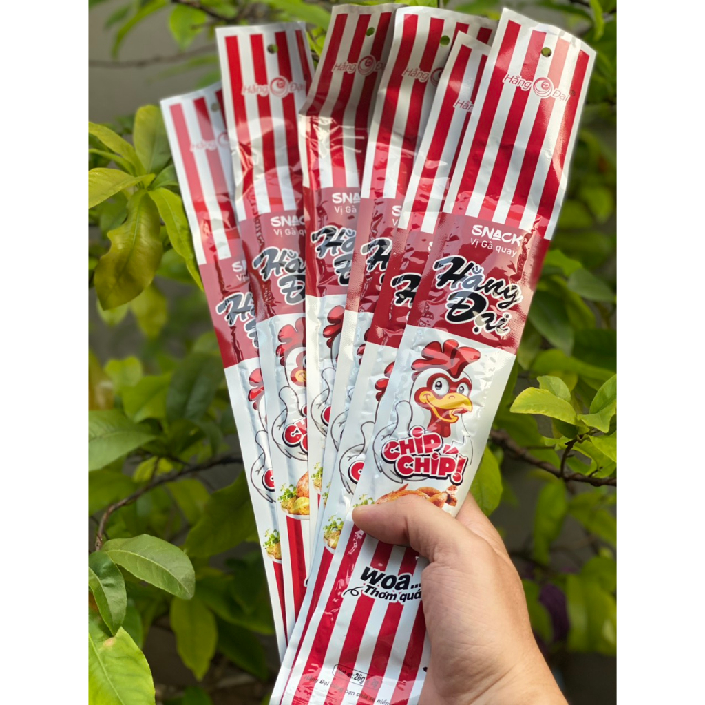 gói snack vị gà quay Hằng Đại 26g