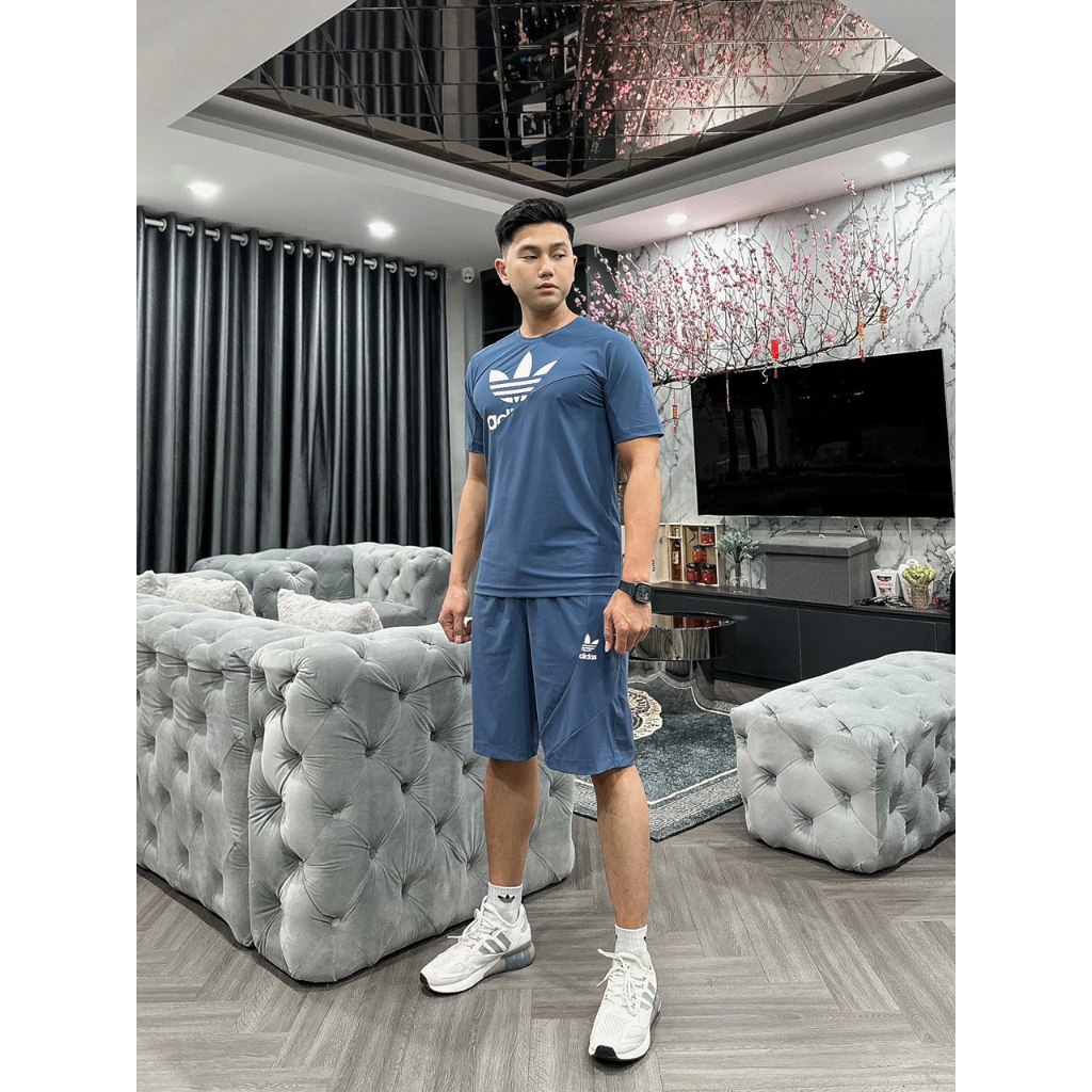 Bộ thể thao Adidas chất vải lạnh co giãn cao cấp mẫu 2023.