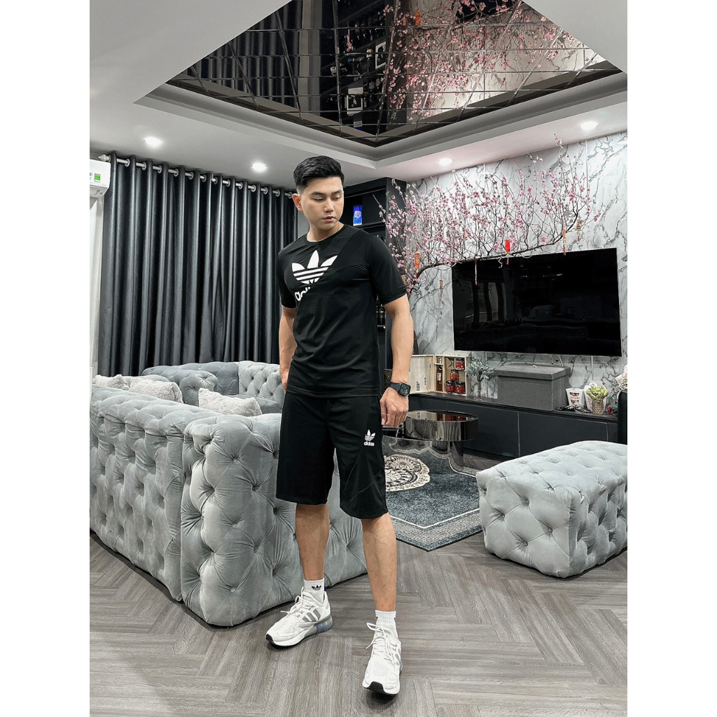 Bộ thể thao Adidas chất vải lạnh co giãn cao cấp mẫu 2023.