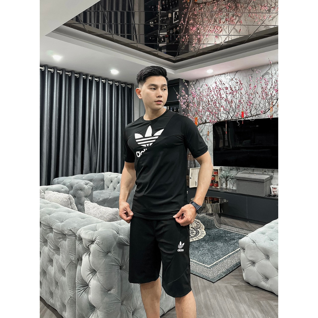 Bộ thể thao Adidas chất vải lạnh co giãn cao cấp mẫu 2023.