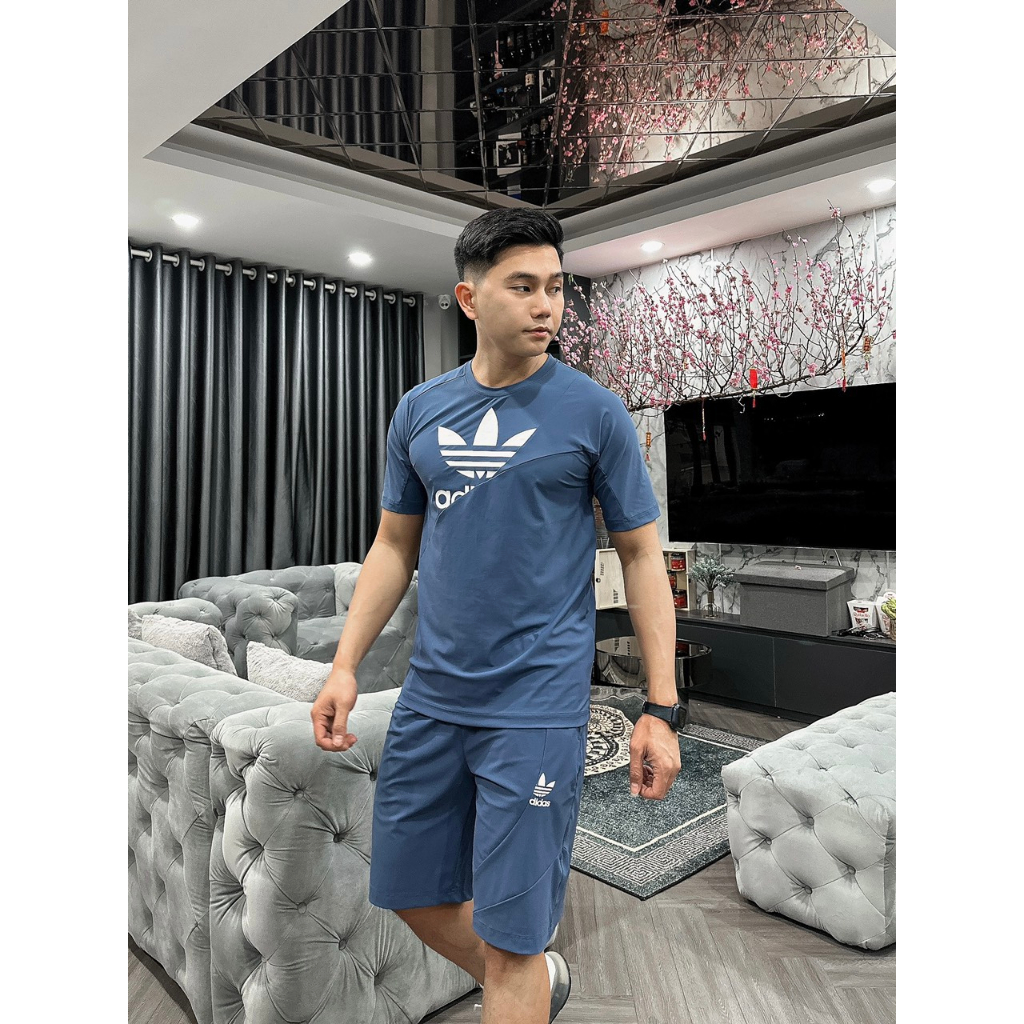 Bộ thể thao Adidas chất vải lạnh co giãn cao cấp mẫu 2023.
