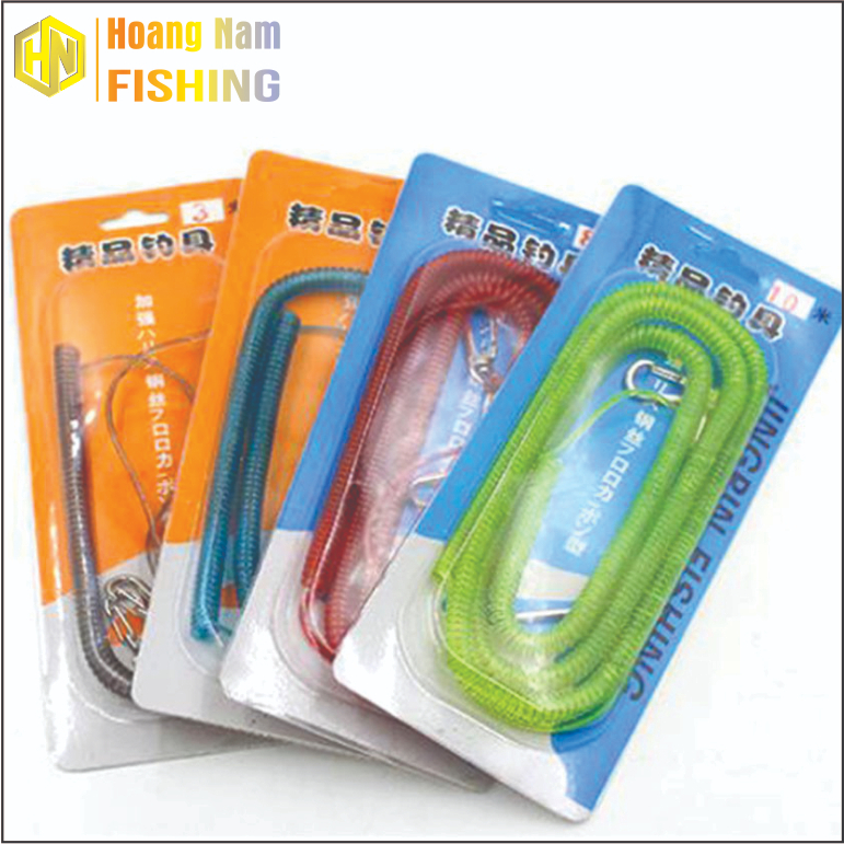 Dây bảo vệ cần câu tay, dây bảo hiểm lò xo câu cá giúp bảo vệ cần tránh rơi, tránh bị kéo đi 5m 8m 10m 15m 20m