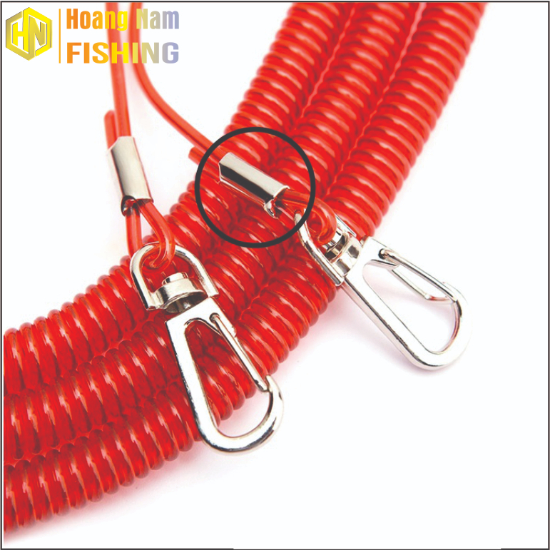 Dây bảo vệ cần câu tay, dây bảo hiểm lò xo câu cá giúp bảo vệ cần tránh rơi, tránh bị kéo đi 5m 8m 10m 15m 20m